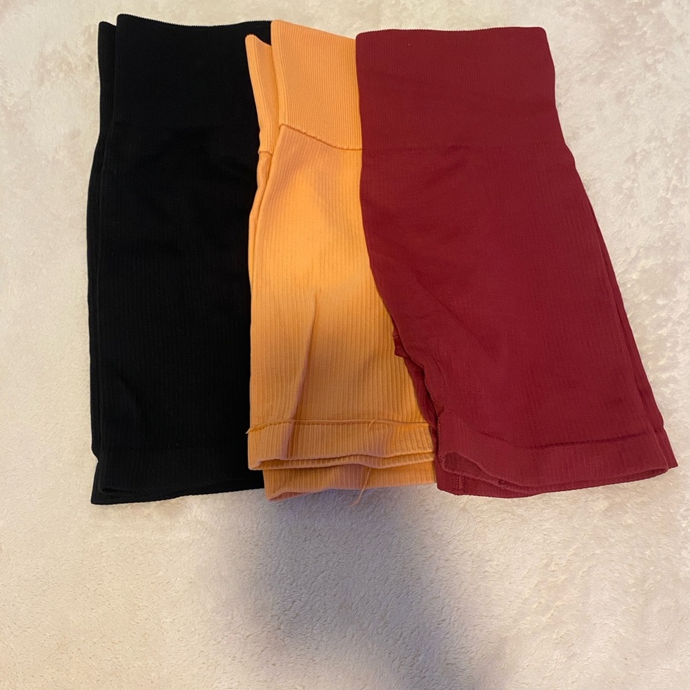 Gym shorts Colorful Bottoms Set - Black, Orange, Red